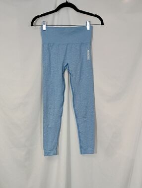 EUC Gymshark Womens Sz Small Adapt Marl Seamless Leggings Blue Workout